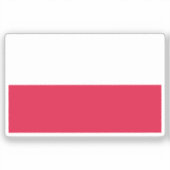 Vlag van Polen op maat gesneden Sticker (Voorkant)