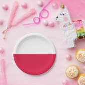 Vlag van Polen Papieren Bordje (Feest)