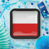 vlag van Polen Papieren Bordje (Feest)