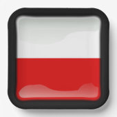 vlag van Polen Papieren Bordje (Voorkant)