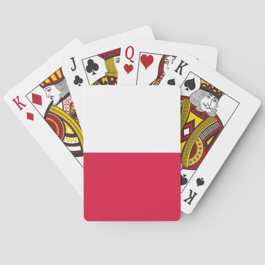 Vlag van Polen Pokerkaarten (Achterkant)