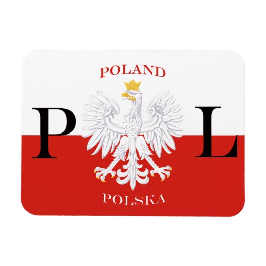 Vlag van Polen Polska Premium Flex Magnet Magneet (Horizontaal)