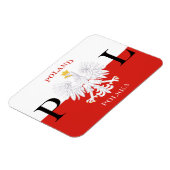 Vlag van Polen Polska Premium Flex Magnet Magneet (Linkerzijde)