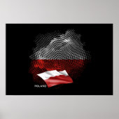 Vlag van Polen Poster (Voorkant)