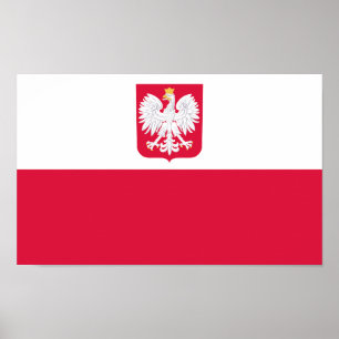 Vlag van Polen Poster