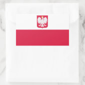 Vlag van Polen Rechthoekige Sticker (Tas)