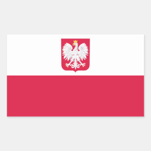 Vlag van Polen Rechthoekige Sticker