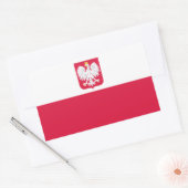 Vlag van Polen Rechthoekige Sticker (Envelop)