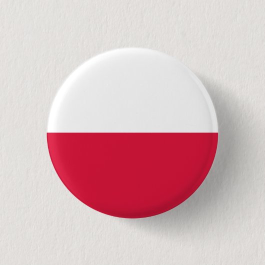 Vlag van Polen Ronde Button 3,2 Cm (Voorkant)