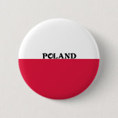 vlag van Polen Ronde Button 5,7 Cm (Voorkant)