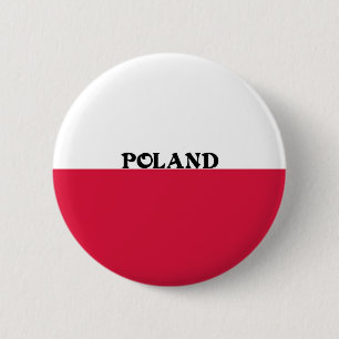 vlag van Polen Ronde Button 5,7 Cm