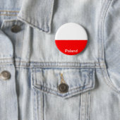 Vlag van Polen Ronde Button 5,7 Cm (In situ)