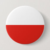 Vlag van Polen Ronde Button 7,6 Cm (Voorkant)