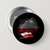 Vlag van Polen Ronde Button 7,6 Cm (Voorkant /achterkant)