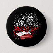 Vlag van Polen Ronde Button 7,6 Cm (Voorkant)