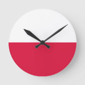 vlag van Polen Ronde Klok (Voorkant)