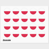 Vlag van Polen Ronde Sticker (Vel)