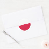 vlag van Polen Ronde Sticker (Envelop)