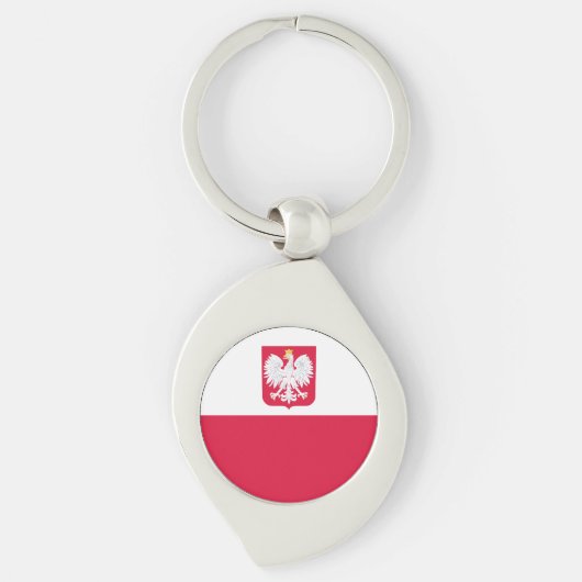 Vlag van Polen Sleutelhanger (Voorkant)