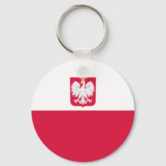 Vlag van Polen Sleutelhanger (Voorkant)