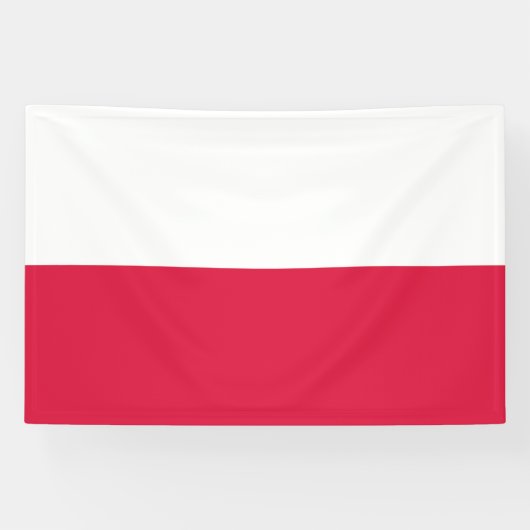Vlag van Polen Spandoek (Horizontaal)