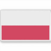 vlag van Polen Sticker (Voorkant)
