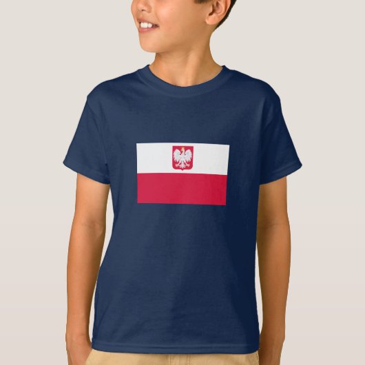 Vlag van Polen T-shirt (Voorkant)