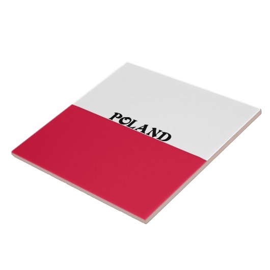 Vlag van Polen Tegeltje (Zijkant)