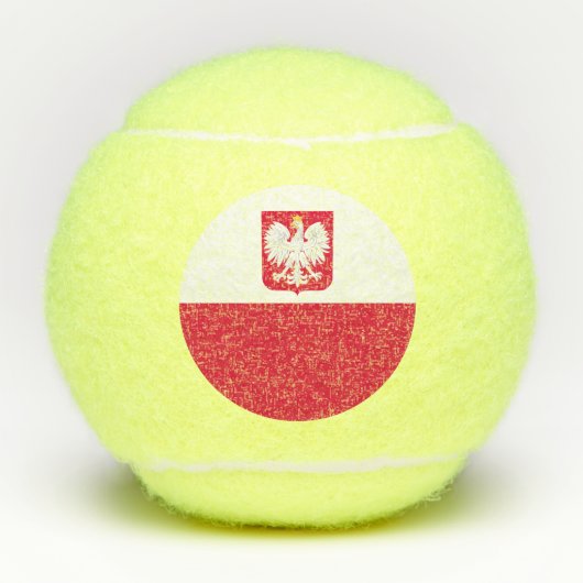 Vlag van Polen Tennisballen (Voorkant)