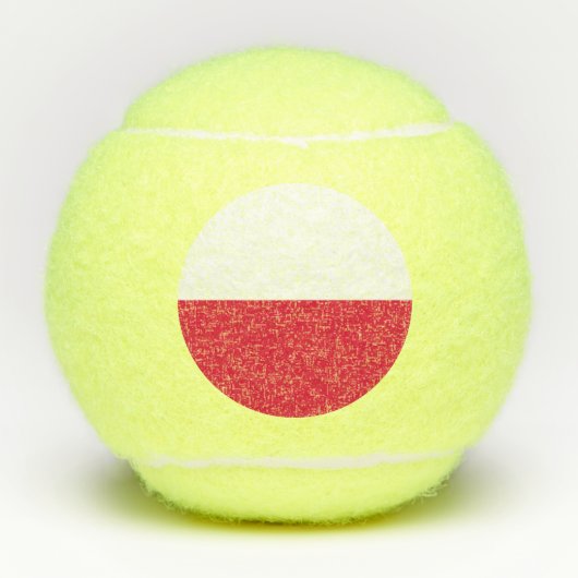 Vlag van Polen Tennisballen (Voorkant)