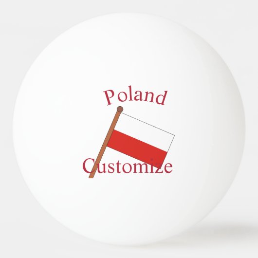 Vlag van Polen Thunder_Cove Pingpongbal (Voorkant)