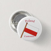 Vlag van Polen Thunder_Cove Ronde Button 3,2 Cm (Voorkant /achterkant)