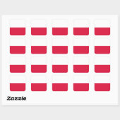 vlag van Polen Vierkante Sticker (Vel)