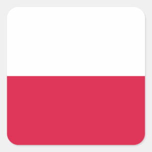vlag van Polen Vierkante Sticker