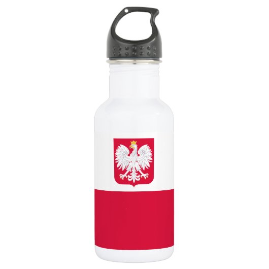 Vlag van Polen Waterfles (Voorkant)