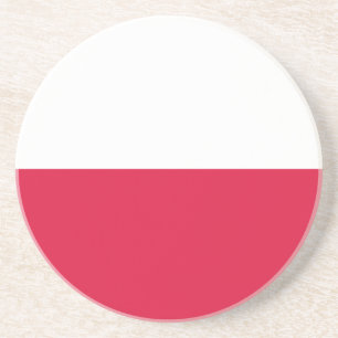 Vlag van Polen Zandsteen Onderzetter