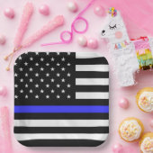 vlag van politieagent papieren bordje (Feest)