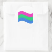 Vlag van Polyseksuele Pride Wavy Ronde Sticker (Tas)