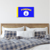 Vlag van Pomona (Californië) Canvas Afdruk (Insitu (Slaapkamer))