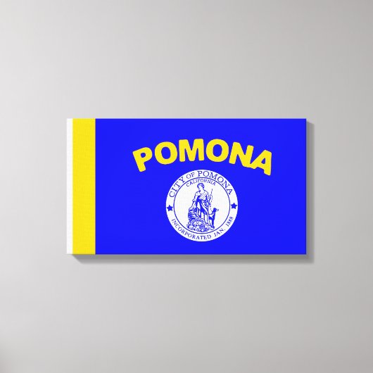 Vlag van Pomona (Californië) Canvas Afdruk (Voorkant)