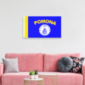 Vlag van Pomona (Californië) Canvas Afdruk (Insitu (Woonkamer))