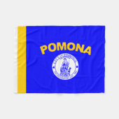 Vlag van Pomona (Californië) Fleece Deken (Voorkant (Horizontaal))