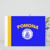 Vlag van Pomona (Californië) Kaart (Staand voorkant)