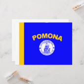 Vlag van Pomona (Californië) Kaart (Voorkant / Achterkant in situ)