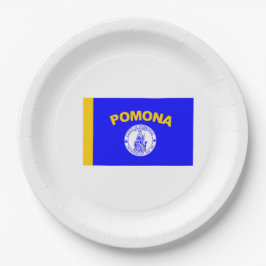 Vlag van Pomona (Californië) Papieren Bordje