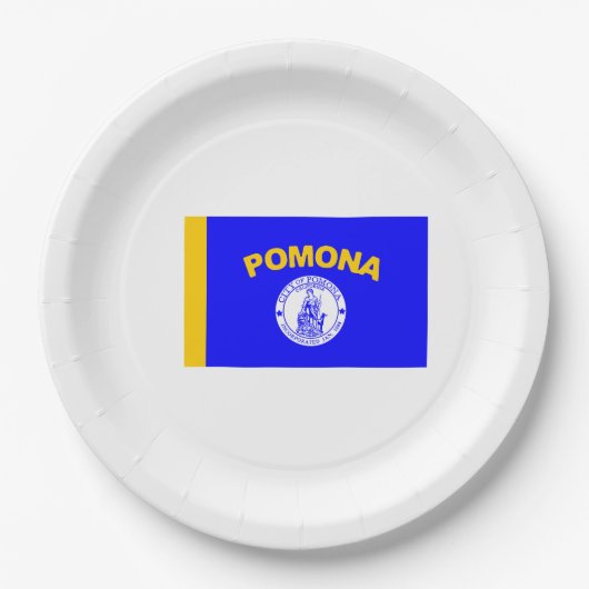 Vlag van Pomona (Californië) Papieren Bordje (Voorkant)