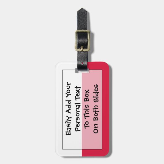 Vlag van Poolse Easy ID Personal Bagagelabel (Voorkant verticaal)