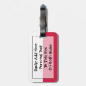 Vlag van Poolse Easy ID Personal Bagagelabel (Achterkant verticaal)