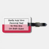 Vlag van Poolse Easy ID Personal Bagagelabel (Achterkant horizontaal)