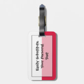 Vlag van Poolse Easy ID Personal Bagagelabel (Achterkant verticaal)